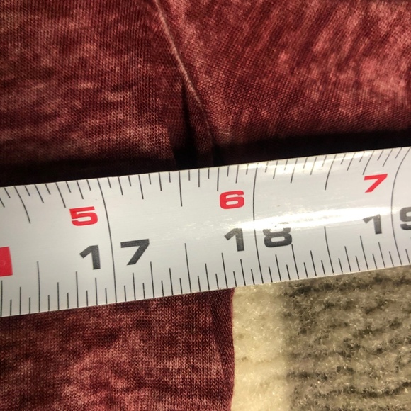 Maurices Shirt Womens Medium Maroon Embellished Burnout Long Sleeve Top - Picture 5 of 10